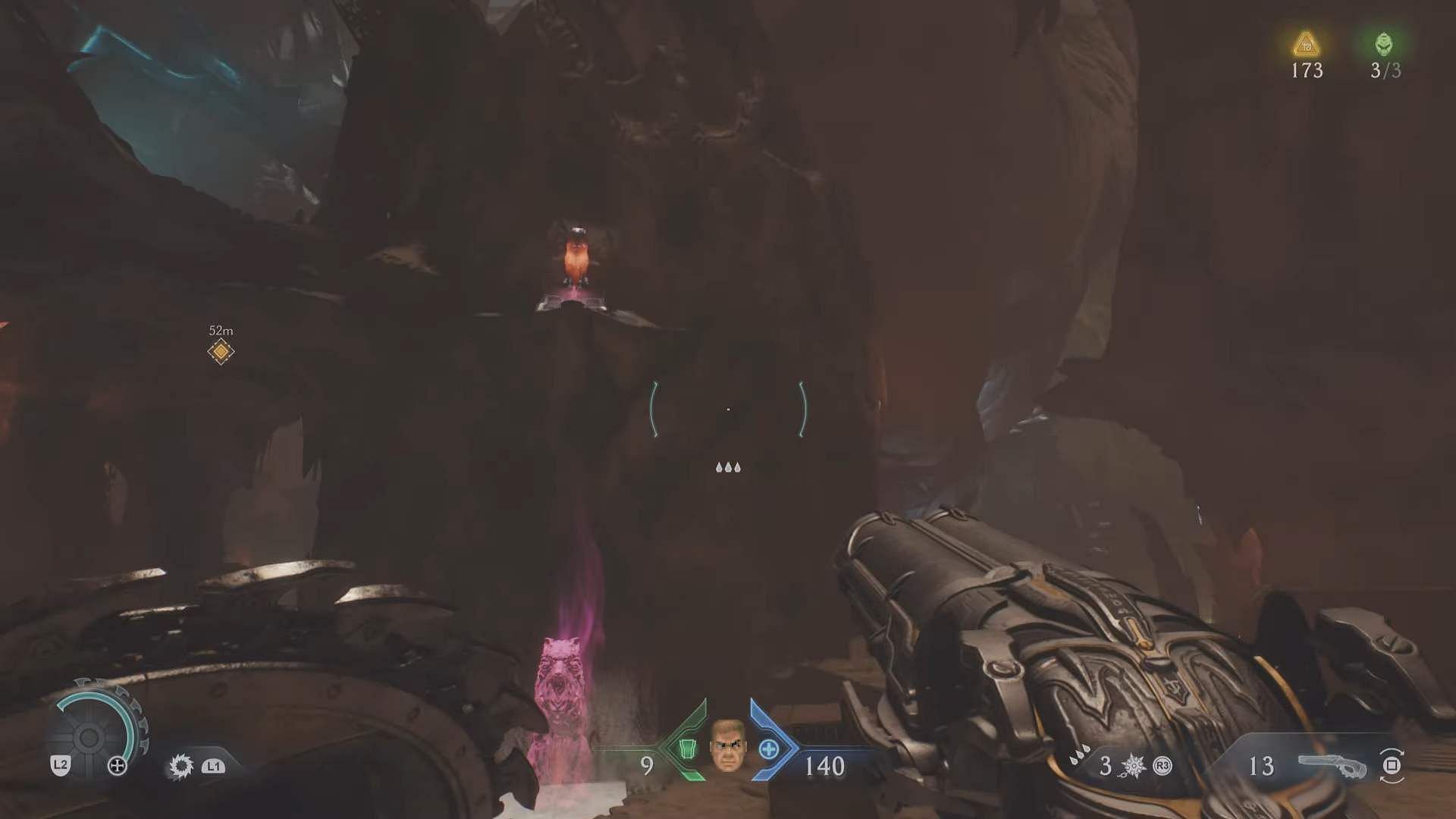 The first wolf statue next to the Ancestral Forge Wraithstone area (Image via Sportskeeda Gaming/Bethesda Softworks)